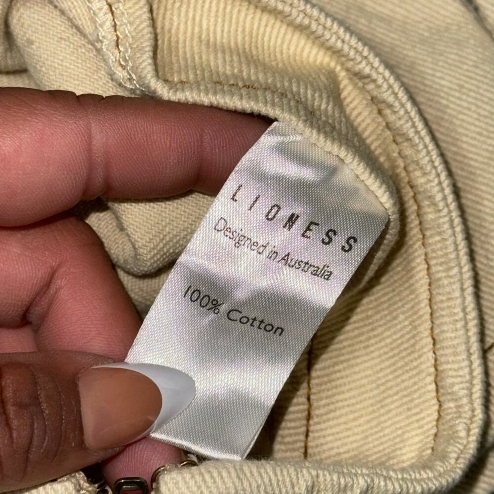 NWT LIONESS Countryside Skort Ecru Soft Yellow Women's 8 Large Low Rise Coquette - Picture 7 of 11